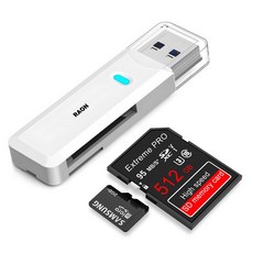 Raon USB 3.0行車紀錄器SD卡多功能讀卡器, 白色, CR-200A, 1個