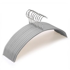 Back to Basics 防肩角無痕防滑基本款衣架, 10個, 灰色