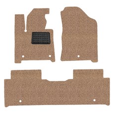 순수 확장형 코일 카매트 세트 KE-89, 기아 EV9 7인승 기본시트 2023년~ (3P), 베이지브라운