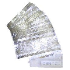 LED樹燈禮物緞帶裝飾 4m, 銀色白光, 1個