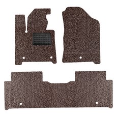 순수 확장형 코일 카매트 3p 세트 KE-88, 초코, 기아 EV9 6인승 스위블시트 2023년~