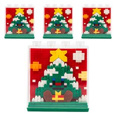 minhwashop 聖誕節立體積木相框 I240055A, 4個