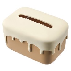 THE ZAKKA 餅乾冰淇淋桌面面紙盒, 棕色, 1個