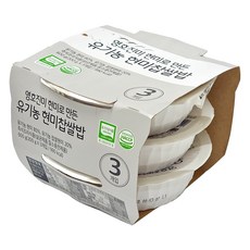 영호진미 현미로 만든 유기농 현미찹쌀밥, 200g, 3개
