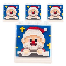 minhwashop 聖誕立體積木相框 I240055B, 4個, 聖誕老人