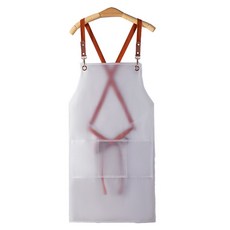 C.O.B 透明防水工作圍裙, 白色, 1個