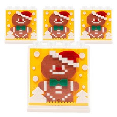 minhwashop 聖誕節立體積木相框 I240055E, 4個, 餅乾