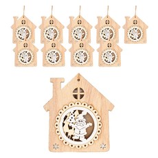 minhwashop 聖誕節裝飾氣氛燈製作 I240038E, 10個, 聖誕老人小屋