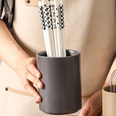 Mondspot 陶瓷撞色瀝水裝飾餐具筒 RB20699, 1個, 灰色