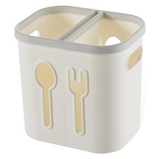 Mondspot 分隔式餐具筒 2格 RB20703, 白色, 1個