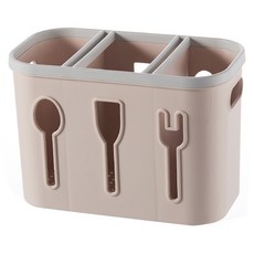 몬드스팟 구분형 수저통 꽂이 3구 RB20703, 핑크, 1개