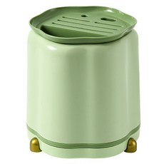 Mondspot 360度旋轉大容量廚房刀架 分離式餐具筒 YY57370, 綠色, 1個