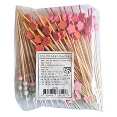 큐트미 벚꽃 매화꽃 픽12cm MP283, 1개, 100개입