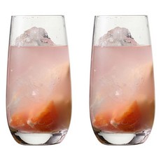 아메리칸로드 뚱뚱이 심플 유리 다용도 주스컵 중 RK2288, 투명, 2개