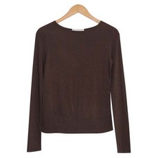 에이와비 여성용 앙고라 라운드 티셔츠