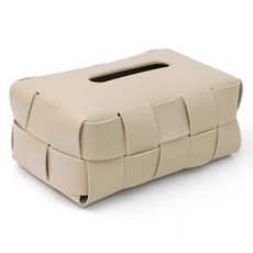 푸트로랩 빈티지 바둑판 거실 티슈 케이스, 밀크티