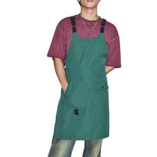 cofv 帆布廚房工作用防水圍裙, 綠色, 1個