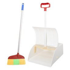 Clean Mate 長柄鋁製掃帚自動畚箕套組, 1套, 混合色