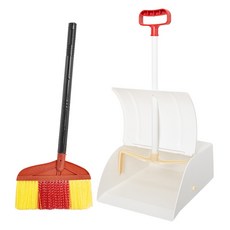 크린메이트 나이론 빗자루 자동 쓰레받기 세트, 1세트, 혼합색상
