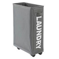 HICKIES 可折疊大容量移動式縫隙洗衣籃, 灰色