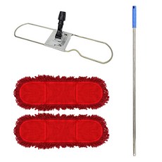 크린메이트 파워 기름걸레 60cm 2p + 홀더 세트, 1세트, 레드(걸레), 블랙(홀더)