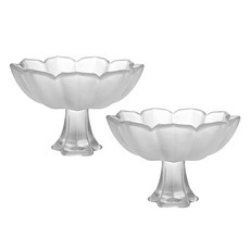 高腳蓮葉造型茶杯 RK2278, 2個, 透明