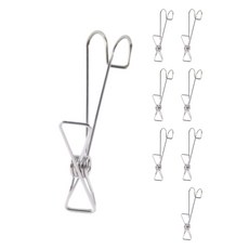 리빙홈디테일 다용도 후크 집게 대형 HXC-006, 8개