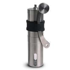 teranuvo 咖啡豆研磨機 + 矽膠固定座套組 30g, 銀色 + 黑色, 1套