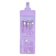 킹스로드 네일 관리 손톱깎이 12종 세트, 1세트, 디럭스 매력퍼플