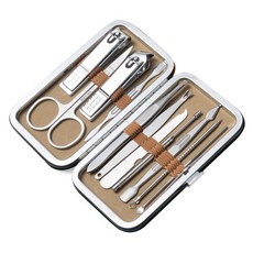 킹스로드 스테인레스 손톱깎이 11종 세트, 1세트, 딥그린