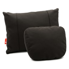 ACEPEED S級皮革系列車用頸枕 + 腰枕套組, 1套, 黑色