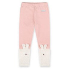 JELISPOON 女童款絨毛兔子刷毛內搭褲