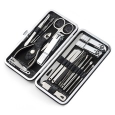 Kingsroad 不鏽鋼指甲剪19件組, 1套, 闇夜黑