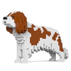 查理斯王騎士犬狗狗積木 大型 M, 1個, 黃 + 白