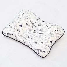 ahtty blanc 嬰幼兒用一體式防扁頭枕, 1個, 恐龍世界