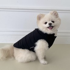 狗狗雙面穿格紋鋪棉背心 Ver.2, 黑色, 1個