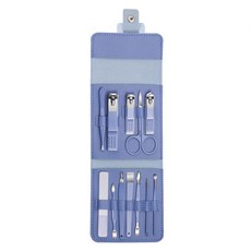 킹스로드 네일 관리 손톱깎이 12종 세트, 1세트, 디럭스 딥블루