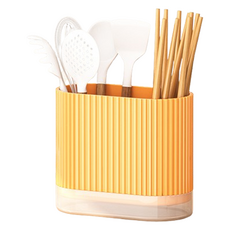 MotherBtti 簡便多用途廚房餐具筒 瀝水 16.5 x 12.5 x 8.5 cm AE20511, 橘色, 1個