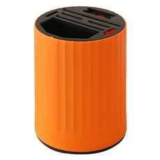 마더브띠 조리도구 정리 겸용 원형 수저통 16.5 x 21 cm AE20516, 주황색, 1개