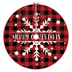 Artyhome 紅黑色聖誕樹底座罩 樹裙, TYPE03, 1個