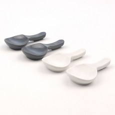 보겐 몽블랑 에펠 수저받침 2종 x 2p 세트, 아이보리, 챠콜, 1세트