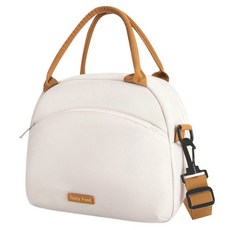 多功能單肩便攜保溫保冷袋, 白色, 1個