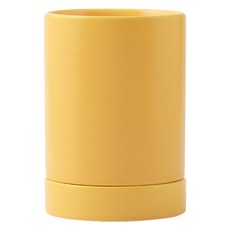 Mother Btti 簡約圓形多功能餐具筒 10.3 x 14.4 cm AE20519, 黃色, 1個