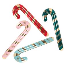 joyparty 鋁箔氣球 聖誕拐杖 1.4m 4件組, 1套, 粉紅色, 紅色, 藍色, 綠色