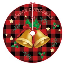 Atihome 紅黑色聖誕樹樹裙, 1個, TYPE 15