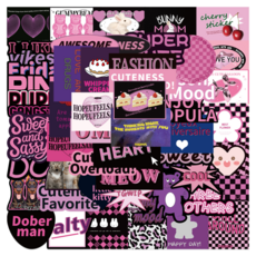 특별한상점 노트북 캐리어 여행 방수 스티커, TT080-55PCS 핑크 버니, 1개