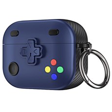 비비파이 에어팟 카본 조이스틱 잠금버튼 케이스, 네이비