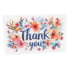 感謝祝賀訊息花卉明信片 10入組, 1套, 感謝明信片-04
