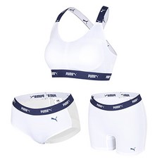 PUMA BODYWEAR 女性舒適動感貼合高支撐運動內衣 + 內褲 + 四角褲套組