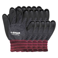 OKONG SMART NBR 手套 SNBR-100, 5套, 麻花黑 + 紅色